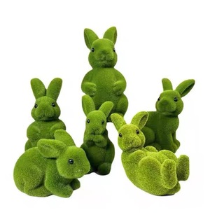 Simulation Moss Mori Moss Small Animal Rabbit Wedding Plant Corner Shopping Mall Window Scene Layout Gardening Decoration