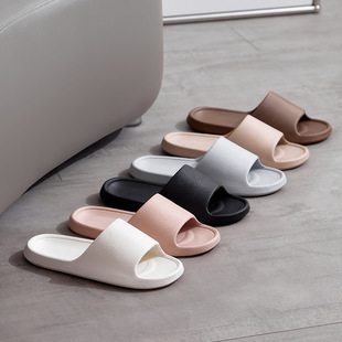 One-piece delivery TikTok popular high-looking leather slippers home non-slip trendy shit feeling EVA sandals wholesale