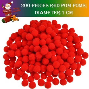 Christmas brown wool top red fur ball activity black and white adhesive eye set DIY handmade accessories