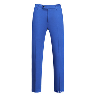 New Men's Suit Business Casual Korean-style Slim-fit Klein Blue Two-piece Casual Suit 2222