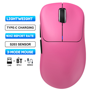 Трехрежимный проводной беспроводной Bluetooth BT5.3 легкий 1000dpi регулируемая игровая мышь поддерживает настольный ноутбук