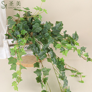 Simulation American Sweet potato leaf wall hanging simulation plant Vine Vine decoration flower green plant wall hanging fake flower creeper