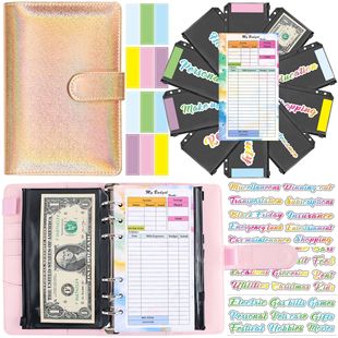 Cross-Border special for colorful macaron a6 loose-leaf bookkeeping notebook creative cash budget financial planning hand book