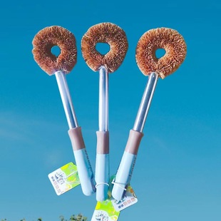 Household kitchen cleaning tools bristle pot brush dishwashing brush pot brown brush Linyi two yuan department store wholesale