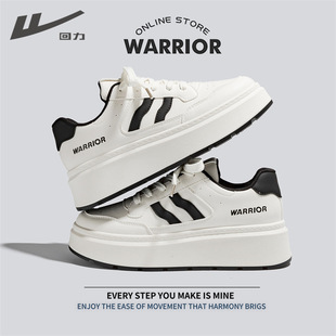Кроссовки на платформе Warrior женские весенние 2024 новые оригинальные нишевые модные повседневные универсальные Супер Популярные белые туфли, увеличающие рост