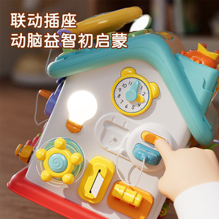 Baby Montessori Early Education Educational Busy House Toy 1-2 Year Old Baby Steering Wheel Fine Movement Training Gift