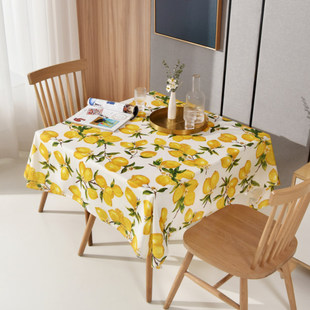 Fabric Tablecloth Waterproof and Oil-proof No-Wash Anti-scalding Nordic TPU Square Dining Tablecloth Table Mat Household Tablecloth