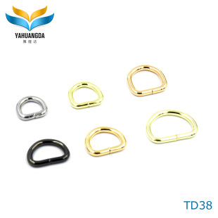 Factory direct in stock metal D buckle, metal wire buckle, electroplating iron D buckle, in stock welcome to purchase direct sales