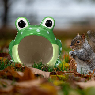Summer hamster cooling nest sleeping house pet nest creative big mouth characteristic frog shape ceramic nest Factory Direct