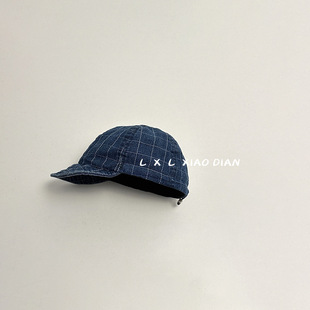 Baby cap spring and autumn retro Denim soft brim sunshade hat for boys and girls outdoor outing children's baseball cap