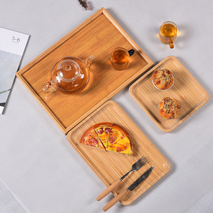 Wholesale Solid Bamboo Tea Tray Bamboo Tray Bamboo Tea Tray Japanese Fruit Tray Fish Dishes Dinner Tray Barbecue Tray