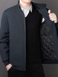 2024 hot new high-end executive cotton jacket for the elderly men's coat cotton and thickening warm coat wholesale