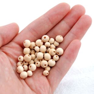 Wood color wooden beads loose beads handmade diy wood beads wooden ball ball beads accessories material loose beads bracelet