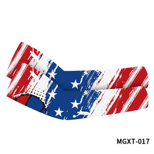 Summer Ice Silk Sunscreen Sleeves American Flag Digital Printing Sports Arm Guards Outdoor Uv Protection Cycling Sleeves