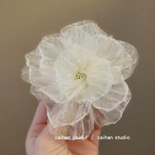 Mesh Hairpin Flower Atmosphere Women's Hair Accessories Summer 2025 New Style Bangs Broken Hairpin Super Immortal Pure Style Edge Clip