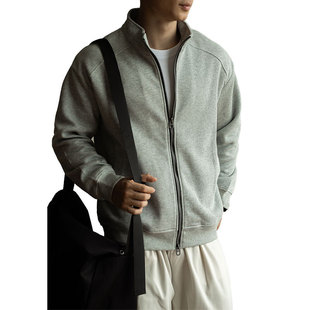 SONGNAN Anti-Pilling Heavy Combed Cotton Double Zip Knitted Cardigan Jacket Men's Collar Jacket Winter
