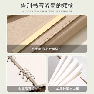 High-end 2025 new A5 three-fold loose-leaf notebook notepad office culture business gift box suit customization