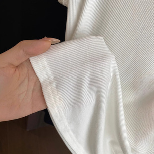 Niche design! Side Waist Pleated Slimming Short-sleeved Thin Slim-fit Casual Solid Color T-shirt Women's Summer New 25