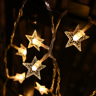 Valentine's Day Decorative Atmosphere Arrangement Outdoor Stall Proposal led Camping Lights String Lights Star Lights with Hanging Ornaments