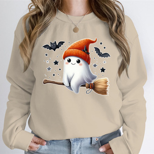 Witch Ghost Cute The Boo Graphic Pullover for Women Creative