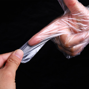 Disposable gloves wholesale pe thickened catering home dustproof plastic takeaway gloves commercial 100