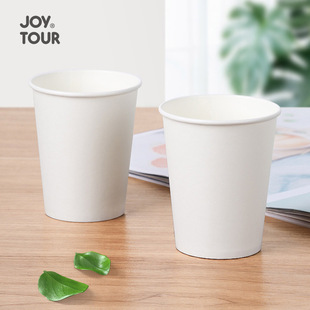 Thickened disposable paper cup household 50 PCs paper cup disposable drinking hot drink cup packaging coffee cup wholesale