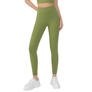 Cross-border No Embarrassment Line Fitness Cloud Sense Super Soft Hip Lifter Women's High Waist Elastic Naked Sense Sports Running Yoga Wear Pants