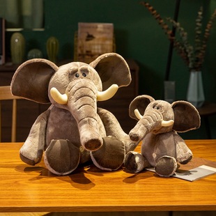 Cross-border in stock long nose elephant plush toy parent-child elephant doll cross-border children's day small gifts wholesale