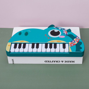 Children's Cartoon Piano Electronic Piano Boys and Girls Early Education Educational Toys Frog Dinosaur Kitten Electric Toys