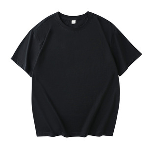 Factory wholesale DIY2022 brand new loose round neck cotton adult short sleeve work clothes class uniform cultural shirt