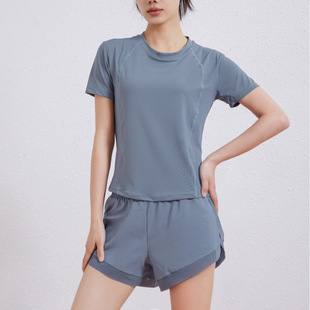 2024 New Arrival Quick-drying Fitness Suit Women's Loose Slimming Summer Outdoor Running Suit Professional Rope Skipping Sportswear