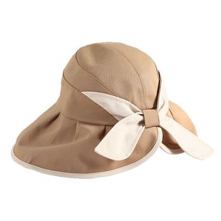 Spring and Summer New Fisherman Hat Women's Fashionable Color Bow Korean Style Big Rim Sun Hat UV Protection Basin Hat