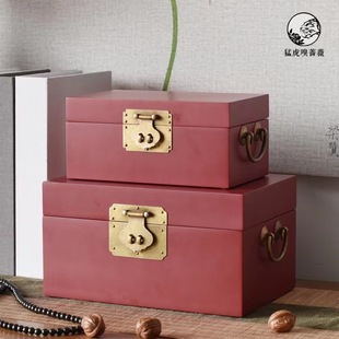 New Chinese modern simple paint wooden jewelry box decoration model room soft decoration storage box