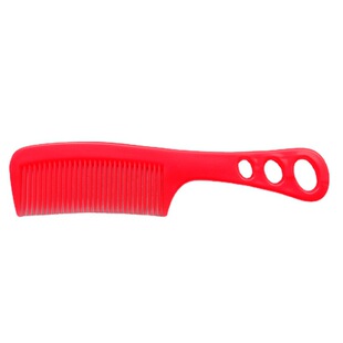 Small size pearl three-hole children's comb color with holes portable plastic cooked plastic comb two yuan store supermarket supply wholesale