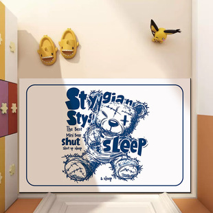 Cartoon Funny Full-Shop Bathroom Floor Mat Toilet Foot Mat Diatom Mud Absorbent Mat Toilet Door Non-Slip Carpet