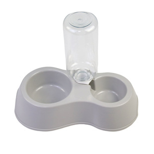 Cat bowl manufacturers spot cat eating and drinking dual-purpose integrated pet double bowl anti-knock automatic water refill Pet Bowl