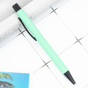 Cross-border Press Ballpoint Pen Wholesale Laserable logo Multi-color Jump Ballpoint Pen Creative Metal Advertising Spray Pen