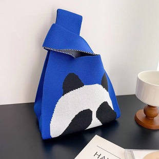 South Korea Ins Knitted Bag Girl's Vesel Bag Small Square Bag New Year Knitted Bag Hand Bag Knitted Bag Crossbody