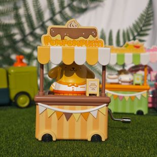 Sanrio family market dining car music box ornaments metal hand-cranked music box environmental protection music toys wholesale