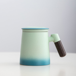 Gradient Color Tea Water Separation Tea Cup Mug with Lid Men's and Women's Personal Water Cup Tea Cup with Fixed Logo