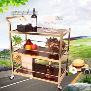 Dining Car Hotel Restaurant Wine Car Mobile Trolley Food Transfer Car Commercial Meal Tea Cake Trolley