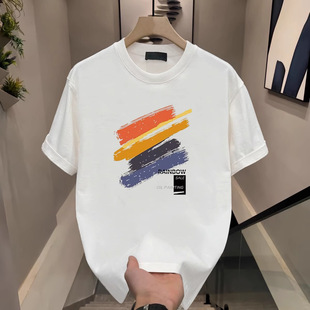 For overseas wholesale ~ heavy cotton short sleeve T-shirt men's summer 2025 new top national tide men's and women's couples