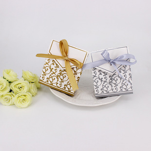 Wedding candy box golden dream candy box silver Time small gift bag wedding three-dimensional gift box