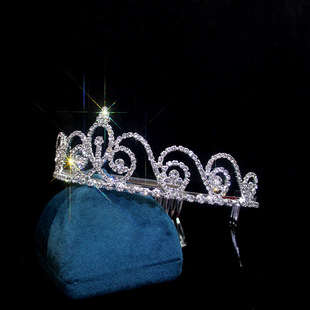 New bridal claw chain rhinestone crown princess large crown performance headband girls headband bridal hair accessories wholesale