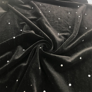 Бархатная эластичная бархатная ткань с бриллиантами, Cheongsam, модная танцевальная одежда, бархатная ткань