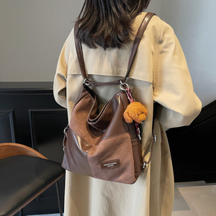 2025 New Autumn and Winter Women's Bags Armpit Bag Velvet Zipper Single Shoulder Crossbody Bag Backpack