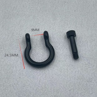 Small size electroplating wear-resistant big belly buckle D-shaped buckle horseshoe buckle umbrella rope bracelet accessories metal outdoor carabiner manufacturer