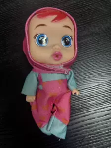 Интерактивная кукла CryBabies с розовыми волосами с соской и бутылочкой