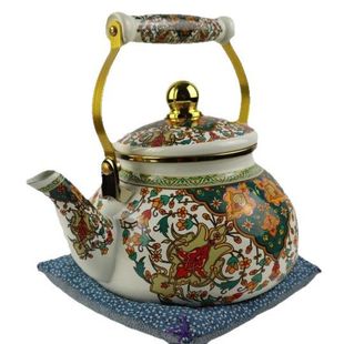 Thickened Enamel Tea Kettle Enamel Kettle Cold Water Teapot Flat Bottom Gas Stove Induction Cooker Teapot