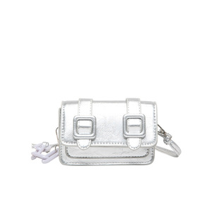 2025 Spring and Summer New Fashionable Bright Mini Shoulder Crossbody Small Square Bag Solid Color Fashionable Trendy Elegant Joker Bag